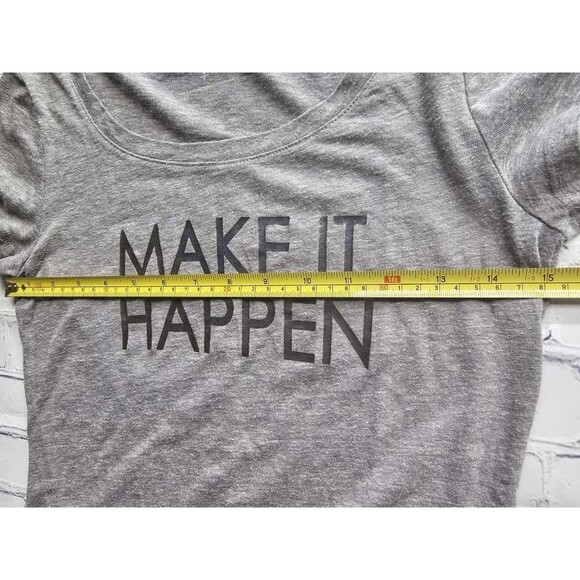 Express Women’s Gray “Make It Happen” Graphic T-Shirt Size S Casual Motivation T - Picture 4 of 8